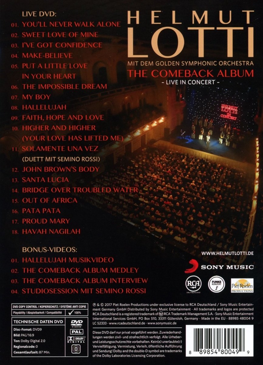 Helmut Lotti - The Comeback Album - Live in Concert