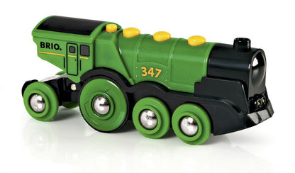 BRIO 7312350335934 World Big Action Locomotive Battery Powered Toy Train Engine, For Kids Age 3 Years And Up, Green