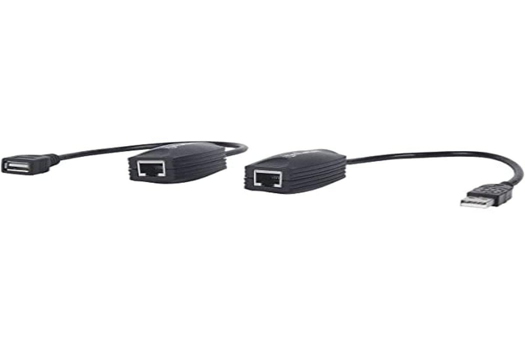 Manhattan 179300 adaptador de cable USB A / RJ45 Negro - Adaptador para cable (USB A / RJ45, USB A / RJ45, Male connector / Female connector, Negro