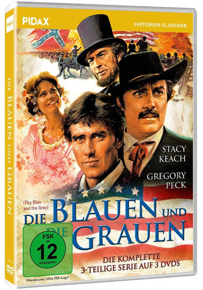 Die Blauen und die Grauen (The Blue and the Gray) / Der komplette Dreiteiler mit Gregory Peck und Stacey Keach (Pidax Historien-Klassiker)