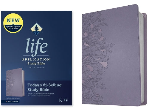 KJV Life Application Study Bible, Third Edition (Red Letter, LeatherLike, Peony Lavender