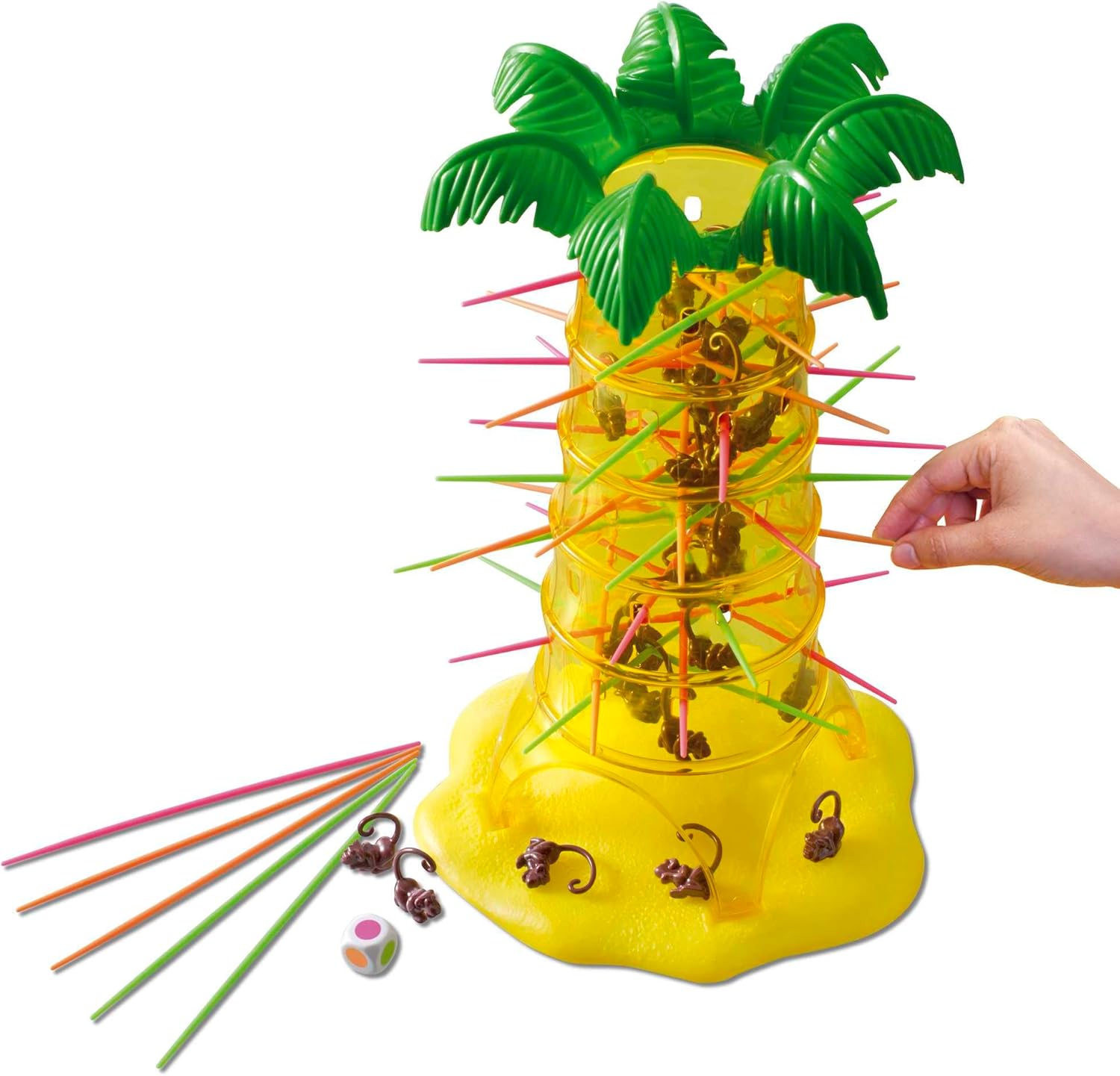 Mattel Games Tumblin’ Monkeys Kids Game with Monkey Game Pieces, Sticks and Game Unit, Easy-to-Learn, Makes a Great Gift for 5 Year Olds and Up, 52563