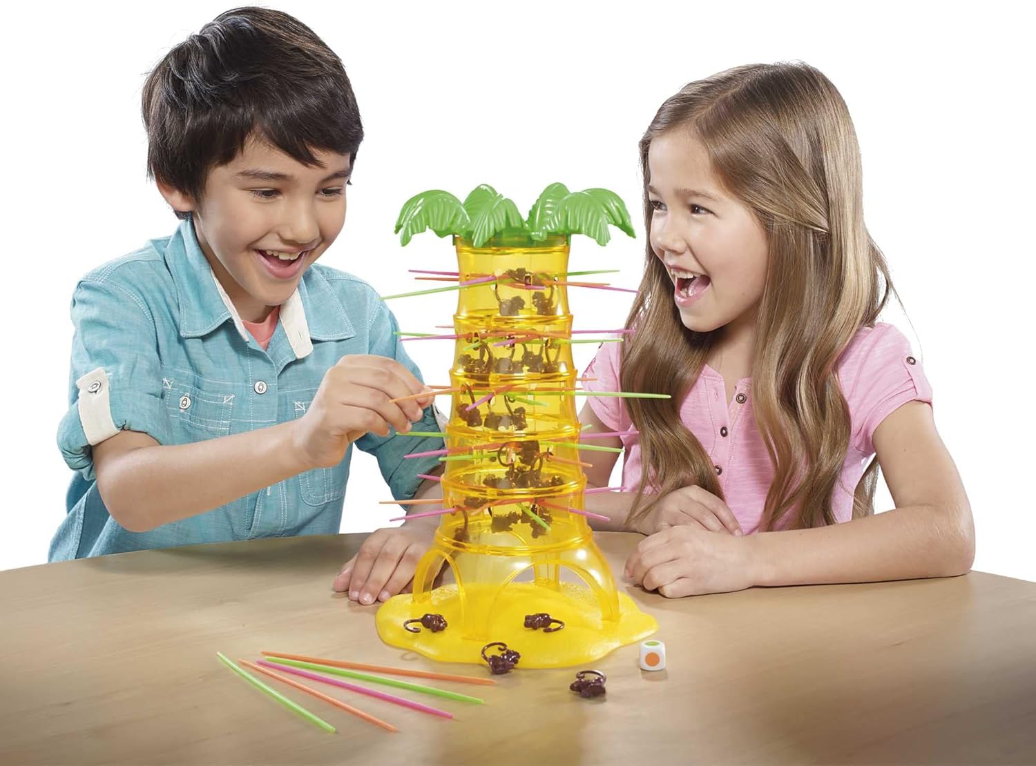 Mattel Games Tumblin’ Monkeys Kids Game with Monkey Game Pieces, Sticks and Game Unit, Easy-to-Learn, Makes a Great Gift for 5 Year Olds and Up, 52563