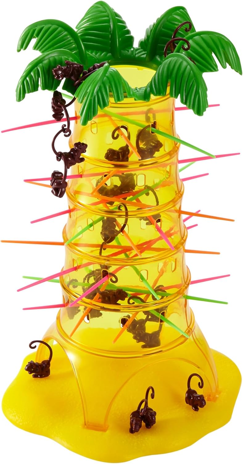 Mattel Games Tumblin’ Monkeys Kids Game with Monkey Game Pieces, Sticks and Game Unit, Easy-to-Learn, Makes a Great Gift for 5 Year Olds and Up, 52563