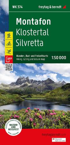 Montafon, Klostertal, Silvretta Hiking, Cycling Leisure Map