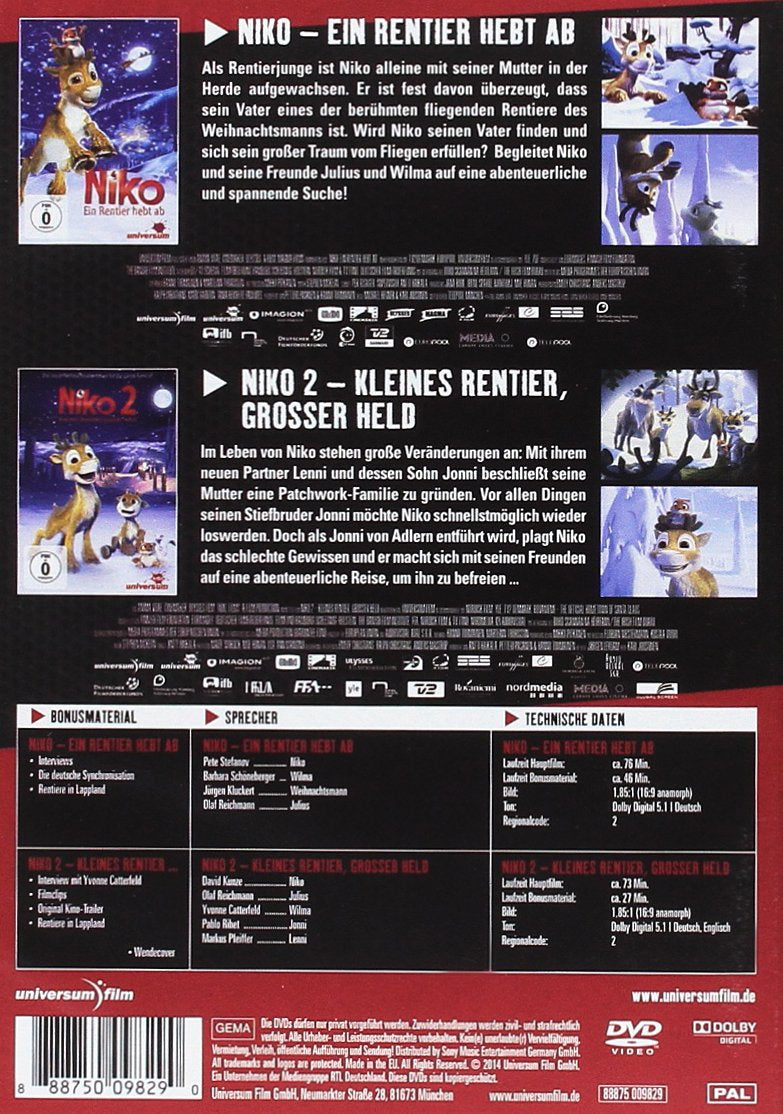 Niko - Ein Rentier hebt ab / Niko 2 - Kleines Rentier, großer Held
