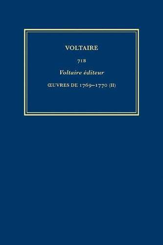 Œuvres complètes de Voltaire (Complete Works of Voltaire) 71B