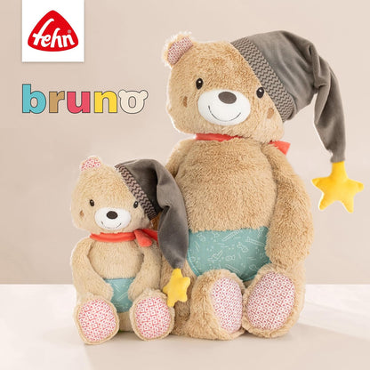 Fehn Peluche Musicale en Forme D’Ours - avec Douce Mélodie de la "Berceuse de Mozart" pour aider à S’endormir - Jouets pour bébés en voyage et à la maison - pour bébés et jeunes enfants