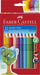 Faber Castell 12 JUMBO GRIP COLOUR PENCILS + SHARPENER