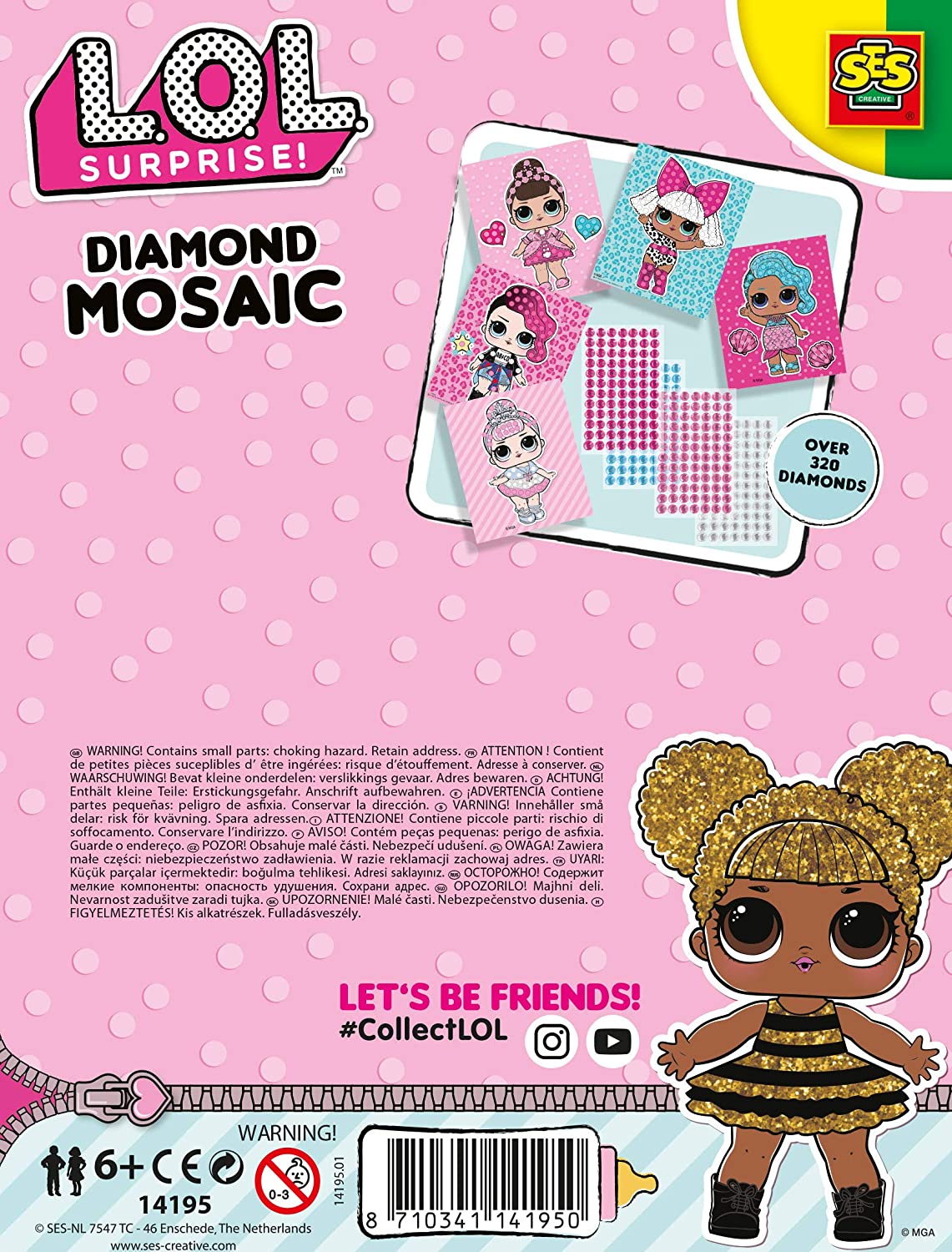 SES Creative L.O.L. Surprise - Mosaico de Diamantes, Pulseras y