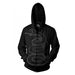 METALLICA - BLACK ALBUM BURNISHED BLACK (FOTL) Hooded Sweatshirt with Zip Small