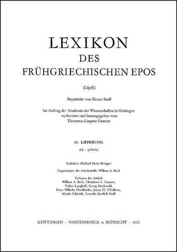 Lexikon Des Fruhgriechischen Epos Lfg