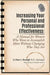 Increasing Your Personal and Professional Effectiveness
