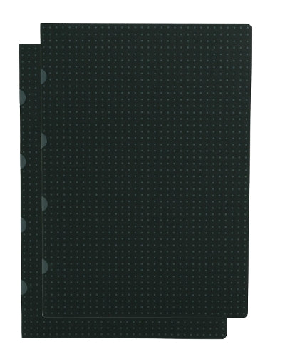 Black on Grey / Black on Grey (set of two) A4 Unlined Notebooks