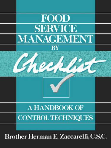 Food Service Management by Checklist