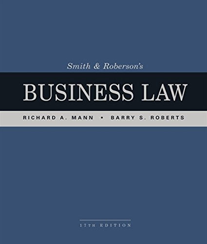 Smith And Roberson?S Business Law