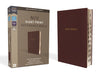 NIV, Reference Bible, Giant Print, Leather-Look, Burgundy, Red Letter, Thumb Indexed, Comfort Print