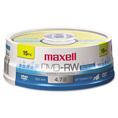 Maxell(r) 635117 4.7gb 120-Minute Dvd-Rws (15-Ct Spindle) 5.50in. x 5.50in. x 1.75in.