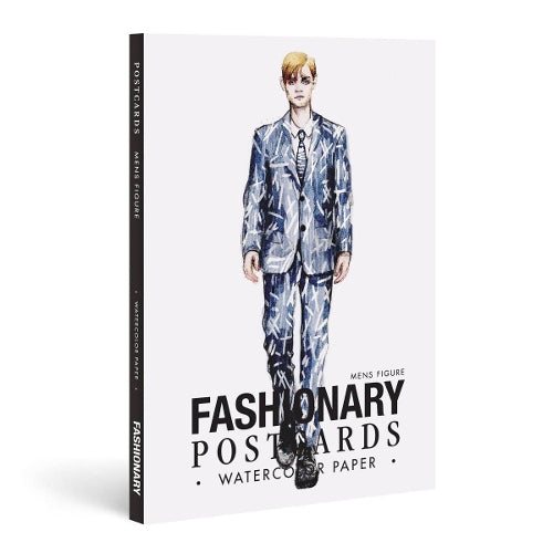 Fashionary Watercolor Postcards (Mens Figure Templates