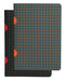Black on Red / Grey on Orange (set of two) B7 Grid Notebooks