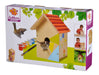Eichhorn Outdoor 100004581 Wooden Bird House for Assembly and Painting, Includes Brushes and Colours, 14 x 14 x 24 cm, Lime Wood, DIY, 14x14x24cm