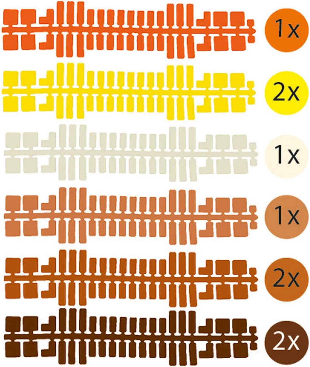 Feuchtmann 31664 Set Ii-9 Color Strips (31607-31612), Multi Colour