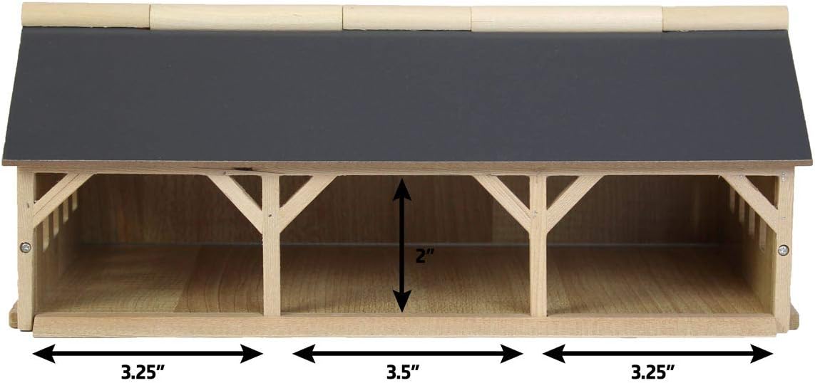 Kids Globe Large Wooden Farm Shed For Tractors (Scale 1:87),Multicolor,30 x 16.7 x 11.9 cm