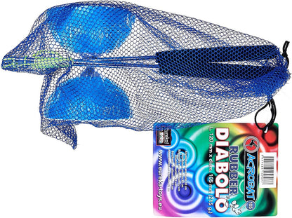 EUREKA- Acrobat 105-Diábolo de Goma con Palos de Aluminio, Color Azul Claro (515707
