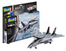 Revell Model Set 63960 F-14D Super Tomcat 1:72 Scale Unbuilt/Unpainted Plastic Model Kit with Contacta Professional Glue, Paintbrush & Selected Aqua Color Paints