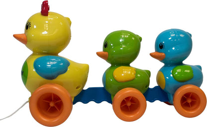 TOMY Toomies Quack Along Ducks Pull Along Toy | Educational Toddler Toy with Colours and Sounds | Learn to Walk Baby Toy Suitable From 12 Months, 1, 2+ Year Olds Boys & Girls, Multicoloured