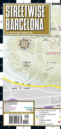 Streetwise Barcelona Map - Laminated City Center Street Map of Barcelona, Spain: City Plans