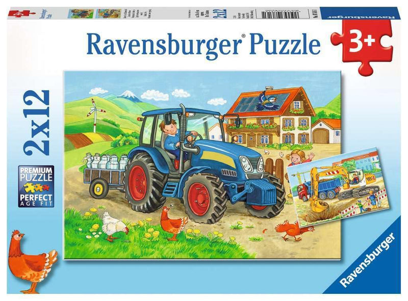 Ravensburger Hard at Work Jigsaw Puzzles for Kids Age 3 Years Up - Toddler Toys - 2x 24 Pieces