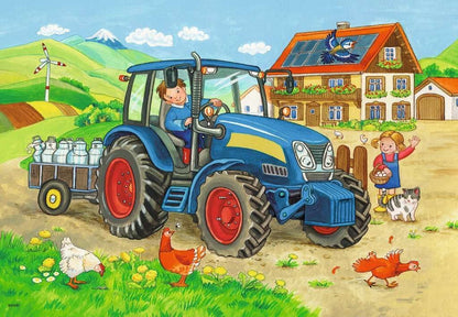 Ravensburger Hard at Work Jigsaw Puzzles for Kids Age 3 Years Up - Toddler Toys - 2x 24 Pieces