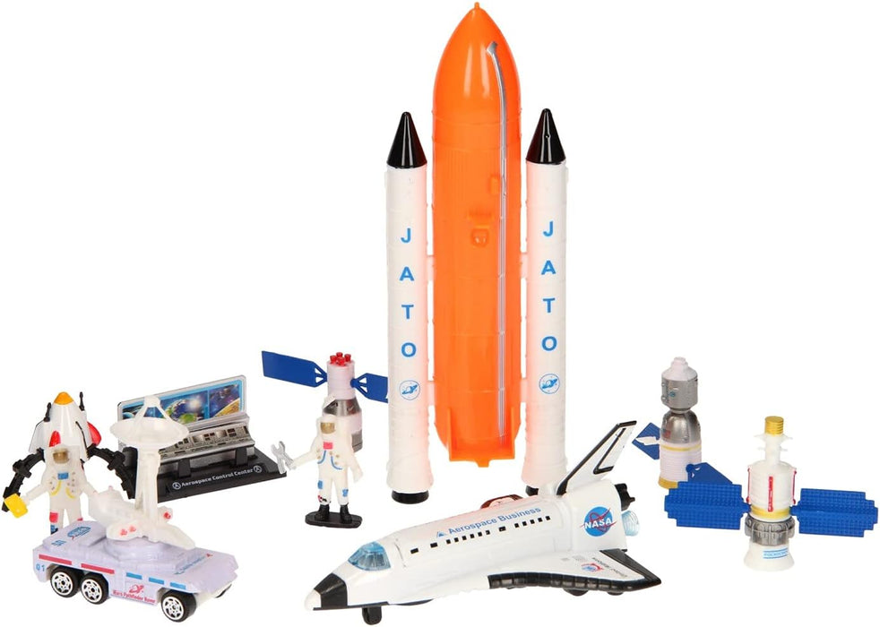 JohnToy- Space Shuttle - Juego de Mesa Grande con luz y Sonido, Multicolor (26055