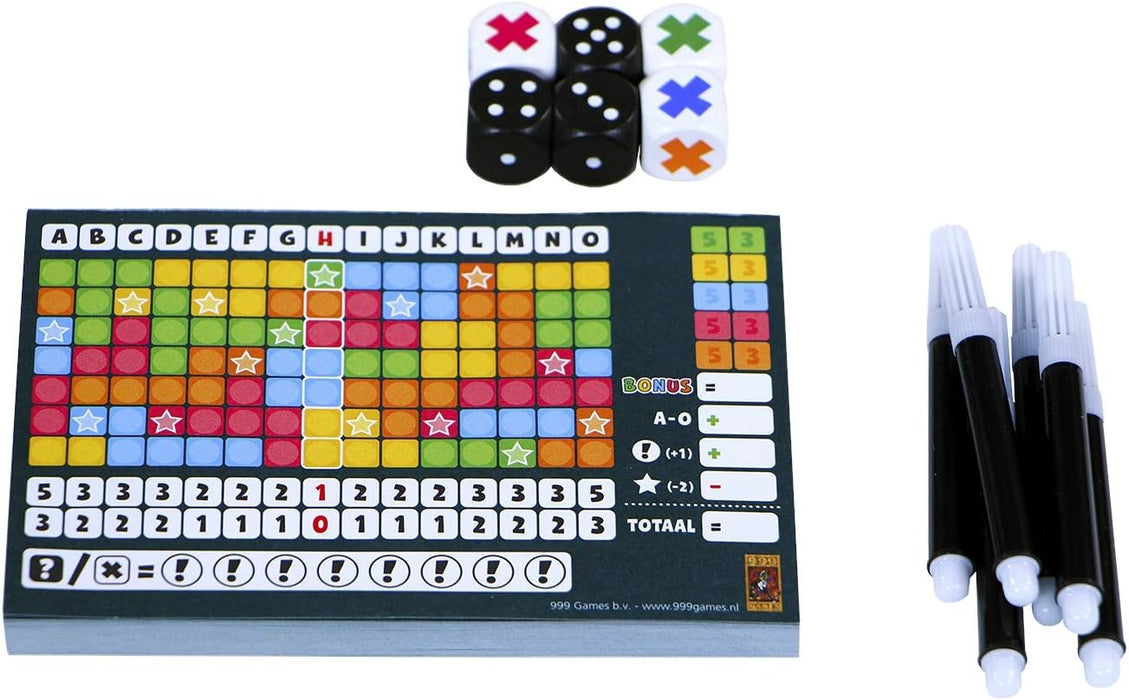 999Games - Time and time again Dice Game - from 8 years - One of the best games of 2016 - Inka & Markus Brand - Roll and write - for 1 to 6 players - 999-KEE01, Multicolored