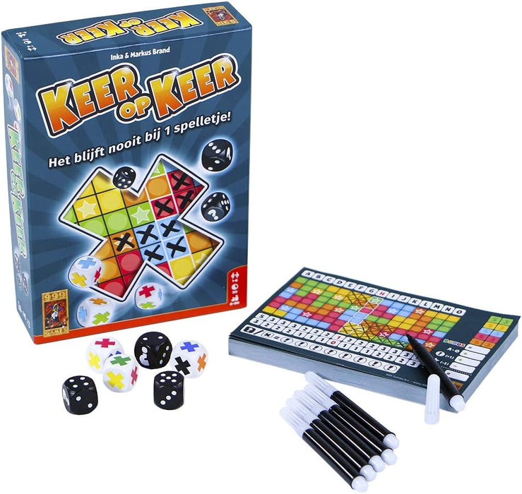 999Games - Time and time again Dice Game - from 8 years - One of the best games of 2016 - Inka & Markus Brand - Roll and write - for 1 to 6 players - 999-KEE01, Multicolored