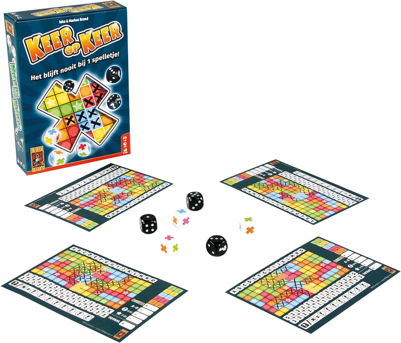 999Games - Time and time again Dice Game - from 8 years - One of the best games of 2016 - Inka & Markus Brand - Roll and write - for 1 to 6 players - 999-KEE01, Multicolored