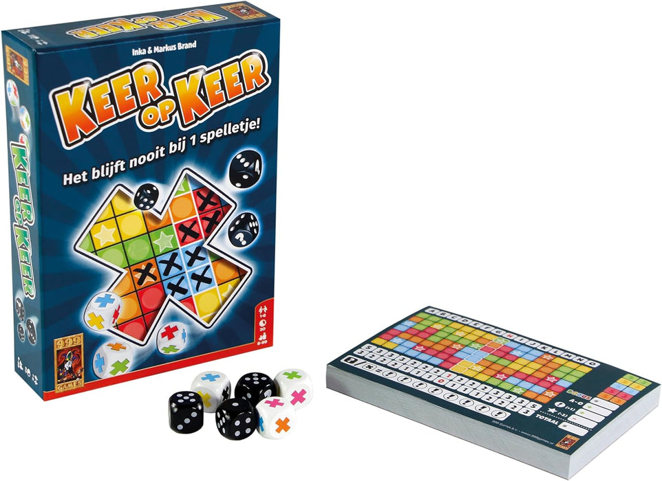 999Games - Time and time again Dice Game - from 8 years - One of the best games of 2016 - Inka & Markus Brand - Roll and write - for 1 to 6 players - 999-KEE01, Multicolored