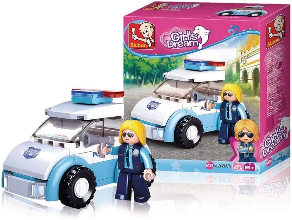 Sluban M38-B0600B Woman with Police Car, Multi-Colors
