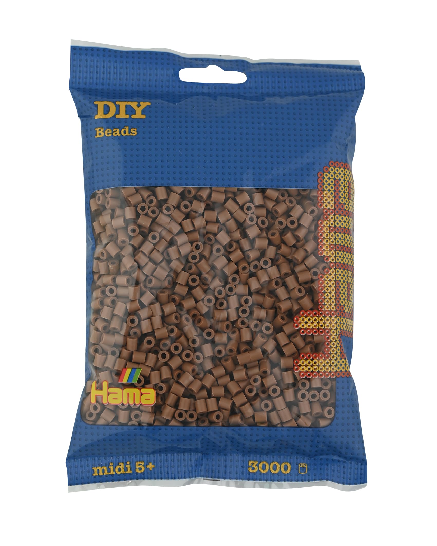 HAMA - sachet de perles à repasser | env. 3000 perles midi | loisirs créatifs et mosaïques pour enfants dès 5 ans | jeu créatif et décoration artisanale | nougat