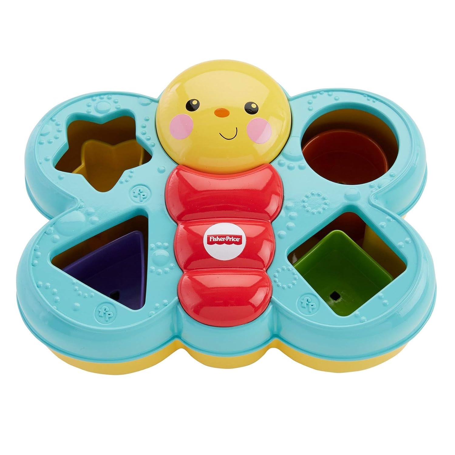 Fisher-Price Butterfly Shape Sorter, Baby Shape Sorter Toy with Different Shape Blocks, 6 Months Plus