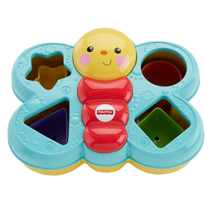 Fisher-Price Butterfly Shape Sorter, Baby Shape Sorter Toy with Different Shape Blocks, 6 Months Plus