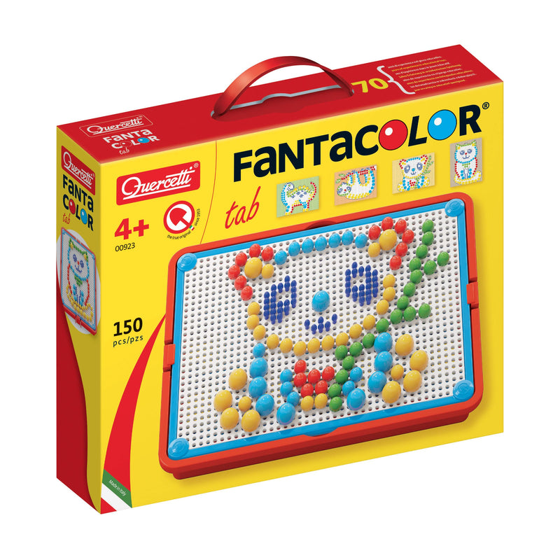 Quercetti 0923 Quercetti-0923 FC Portable Small d.15, Kids' Mosaic Kits-STEAM Toy, Multicolored, One Size