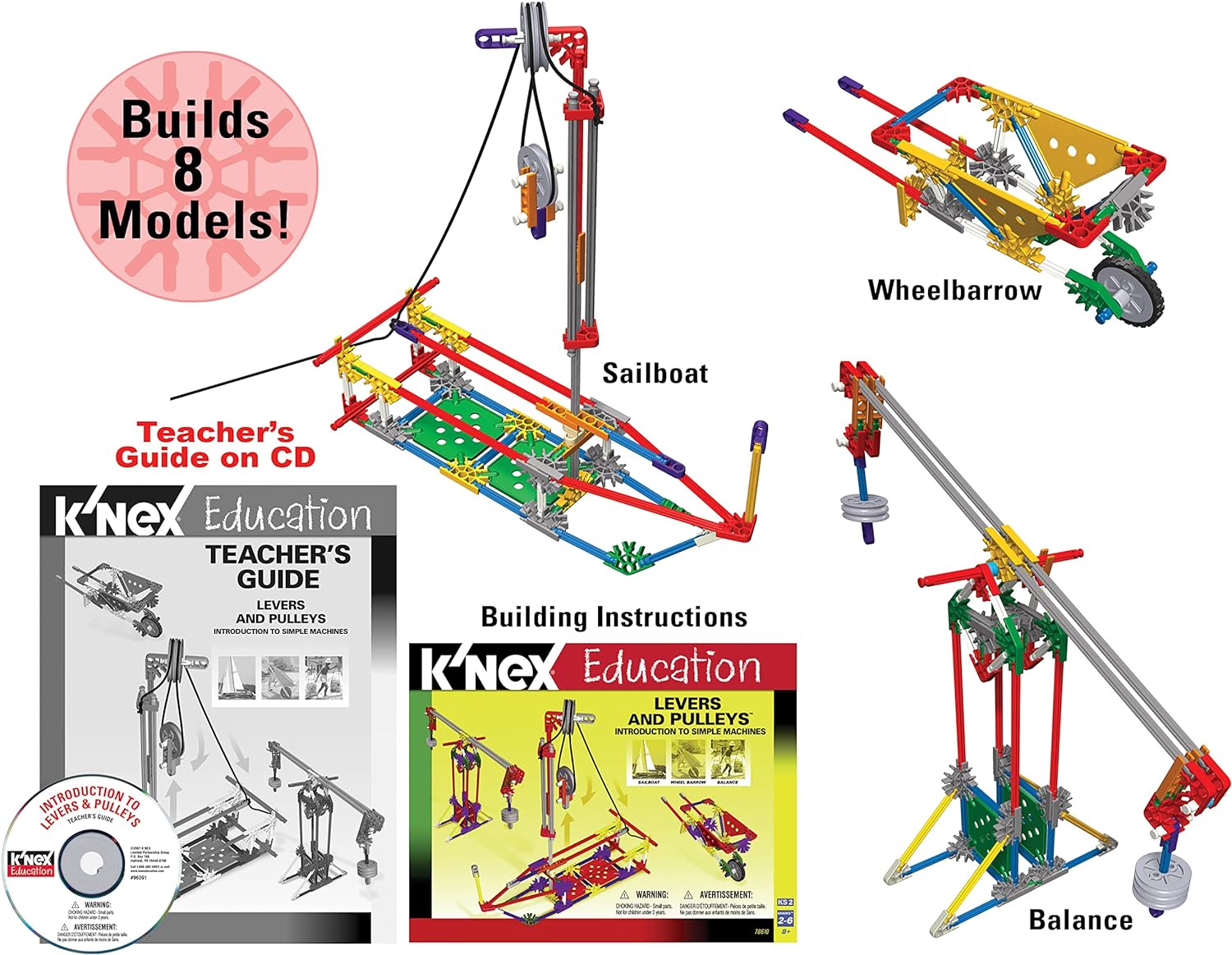 K'NEX 78640 Intro to Simple Machines: Levers and Pulleys Building Set, Educational Toys for Kids, 178 Piece STEM Learning Kit, Engineering for Kids, Construction Toys for Kids Aged 8+