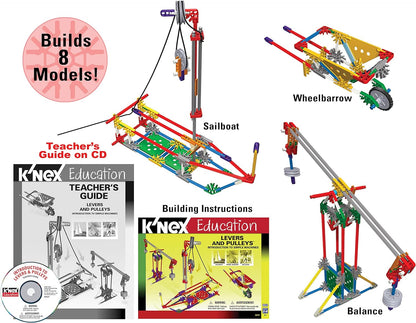 K'NEX 78640 Intro to Simple Machines: Levers and Pulleys Building Set, Educational Toys for Kids, 178 Piece STEM Learning Kit, Engineering for Kids, Construction Toys for Kids Aged 8+