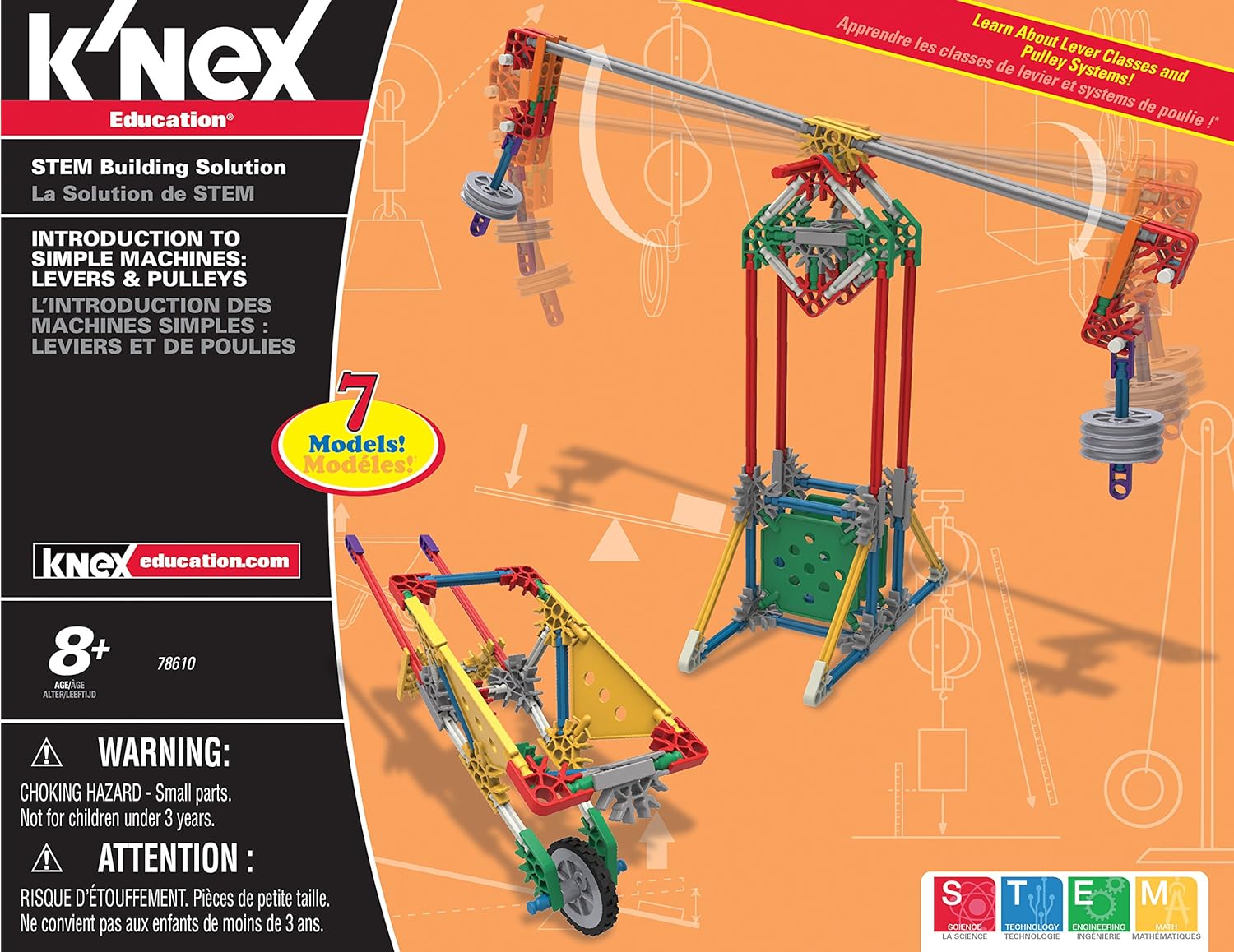 K'NEX 78640 Intro to Simple Machines: Levers and Pulleys Building Set, Educational Toys for Kids, 178 Piece STEM Learning Kit, Engineering for Kids, Construction Toys for Kids Aged 8+