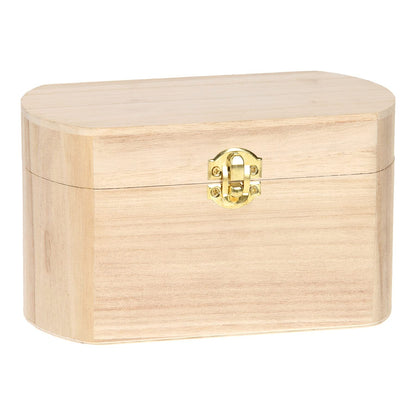 knutselen-met-hout - Versier je eigen Houten Kist Ovaal (1 TOYS
