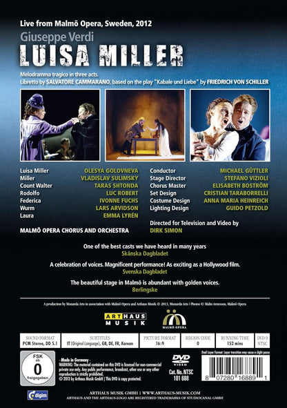 VERDI: Luisa Miller [Live from Malmö Opera, Sweden, 2012