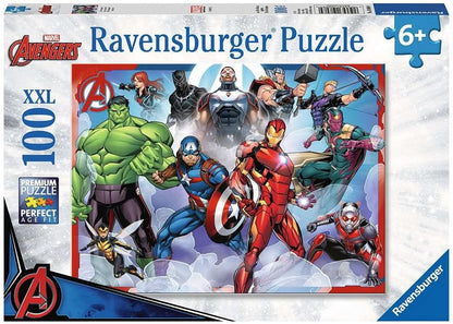 Ravensburger Marvel Avengers 100 Piece Jigsaw Puzzle with Extra Large Pieces for Kids Age 6 Years and Up & Marvel Avengers Assemble 3 x 49 Piece Jigsaw Puzzles for Kids Age 5 Years Up