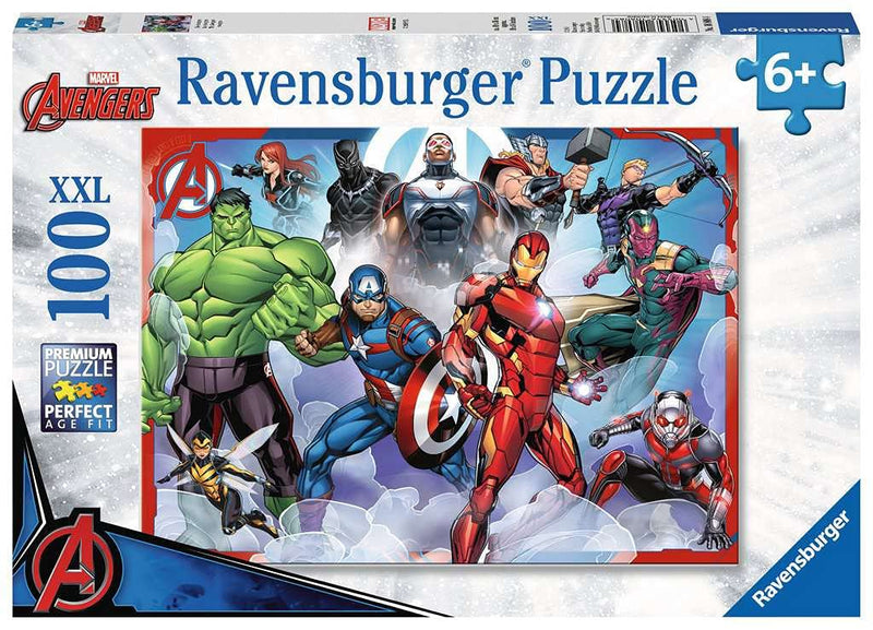 Ravensburger Marvel Avengers 100 Piece Jigsaw Puzzle with Extra Large Pieces for Kids Age 6 Years and Up & Marvel Avengers Assemble 3 x 49 Piece Jigsaw Puzzles for Kids Age 5 Years Up